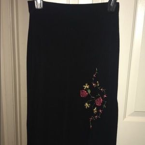 Black flower skirt